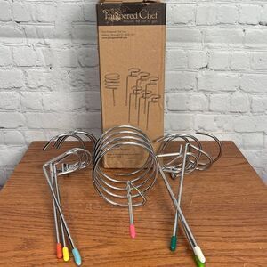 The Pampered Chef Outdoor Party Sticks 2828 Wine Beer Beverage Holders Set Of 6